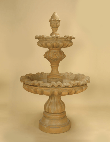 Venezia Two Tier Cast Stone Outdoor Fountain Fountain Tuscan